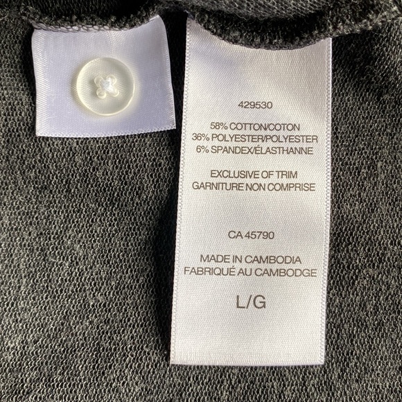 Danskin Wrap/Cardi Dark Grey Size Large - Picture 8 of 11